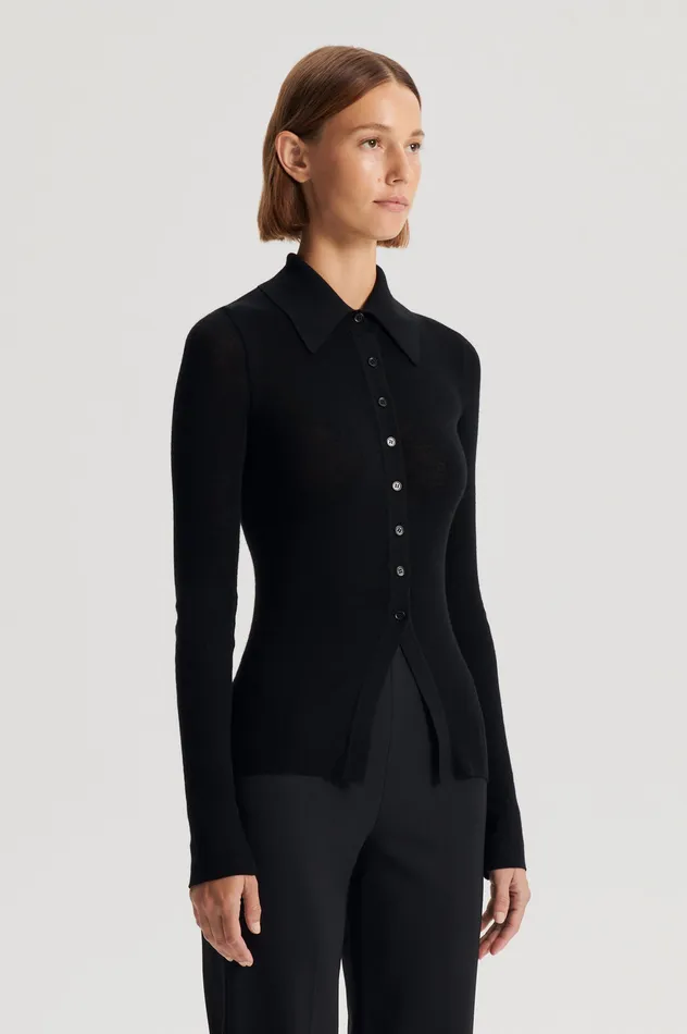 Scanlan Theodore BABYWOOL CARDIGAN BLACK ALL Women Babywool Scanlan Theodore BABYWOOL CARDIGAN BLACK ALL Women Babywool