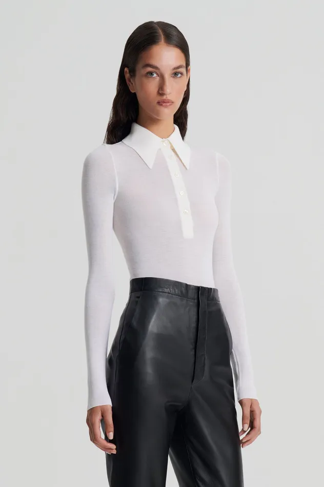 Scanlan Theodore BABYWOOL SHIRT IVORY ALL Women Tops Scanlan Theodore BABYWOOL SHIRT IVORY ALL Women Tops