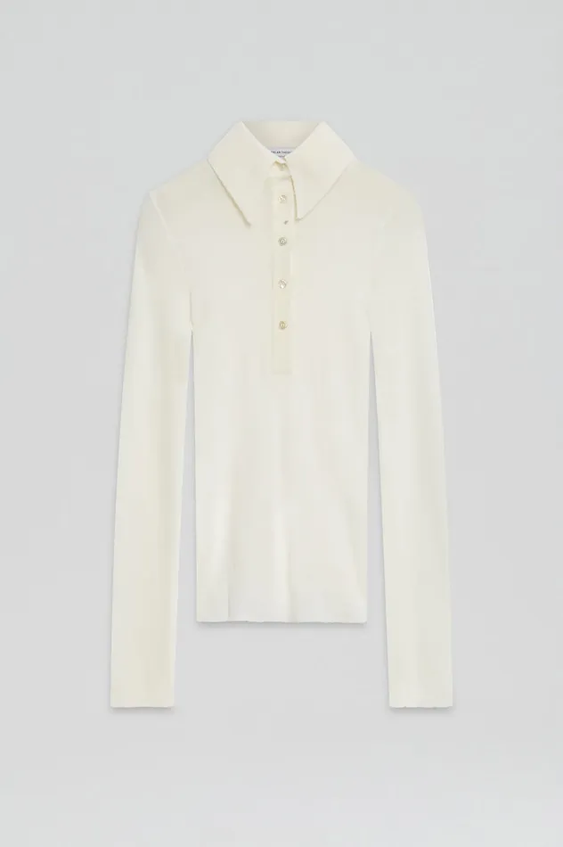 Scanlan Theodore BABYWOOL SHIRT IVORY ALL Women Tops Scanlan Theodore BABYWOOL SHIRT IVORY ALL Women Tops