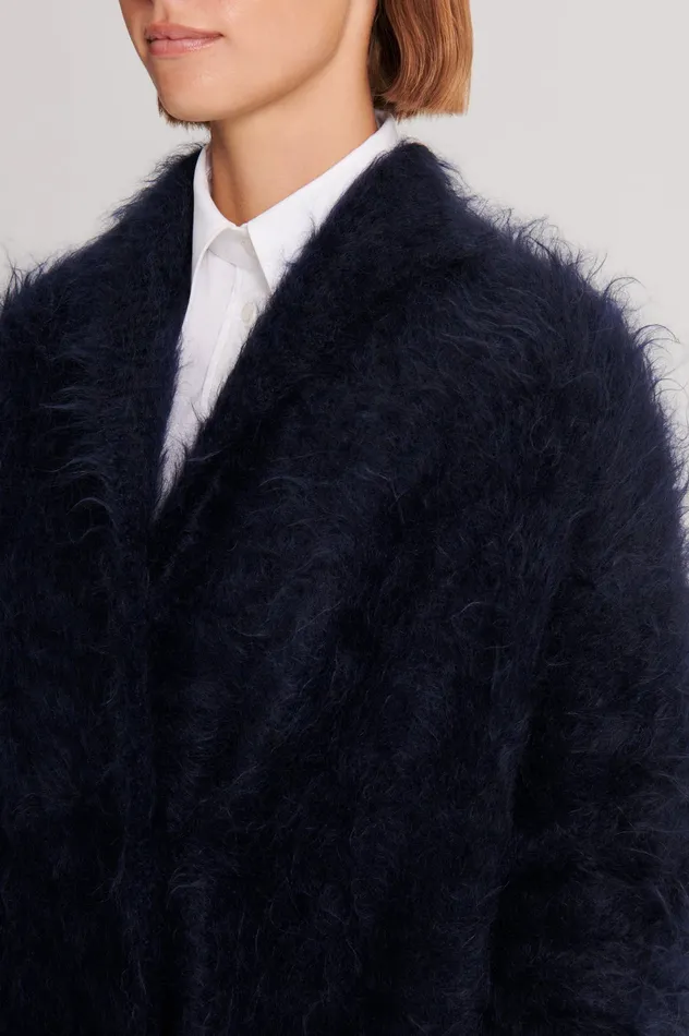 Scanlan Theodore Knitwear Women BRUSHED MOHAIR CARDIGAN 3 NAVY