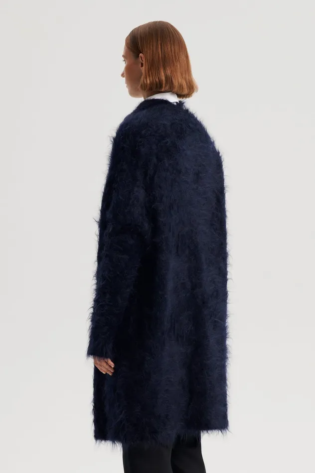 Scanlan Theodore Knitwear Women BRUSHED MOHAIR CARDIGAN 3 NAVY