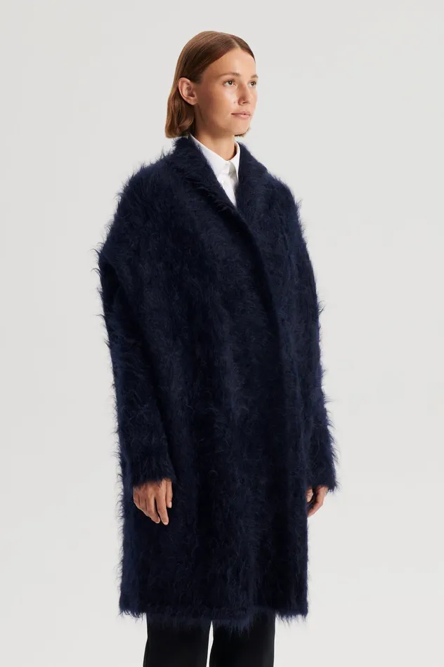 Scanlan Theodore Knitwear Women BRUSHED MOHAIR CARDIGAN 3 NAVY