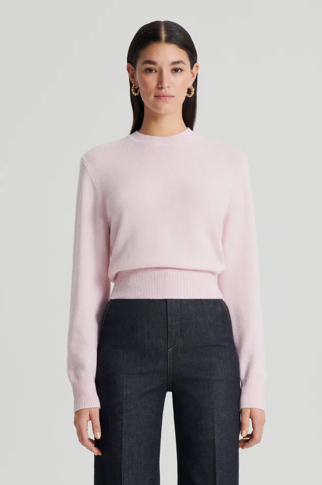 Scanlan Theodore Knitwear Women CASHMERE CREW SWEATER PALEPINK