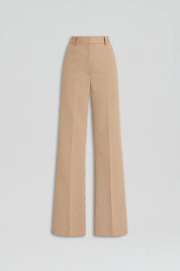 Scanlan Theodore PLAID TAILORED TROUSER CARAMEL Women Trousers Scanlan Theodore PLAID TAILORED TROUSER CARAMEL Women Trousers