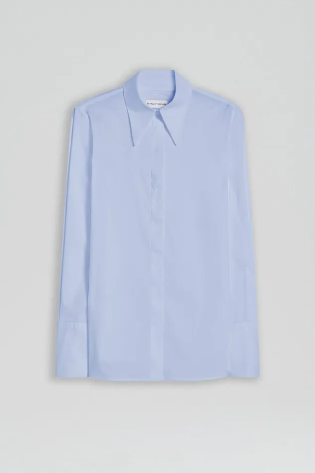 Scanlan Theodore Shirts Women COTTON SHIRT PALE BLUE Missing photos Scanlan Theodore Shirts Women COTTON SHIRT PALE BLUE Missing photos
