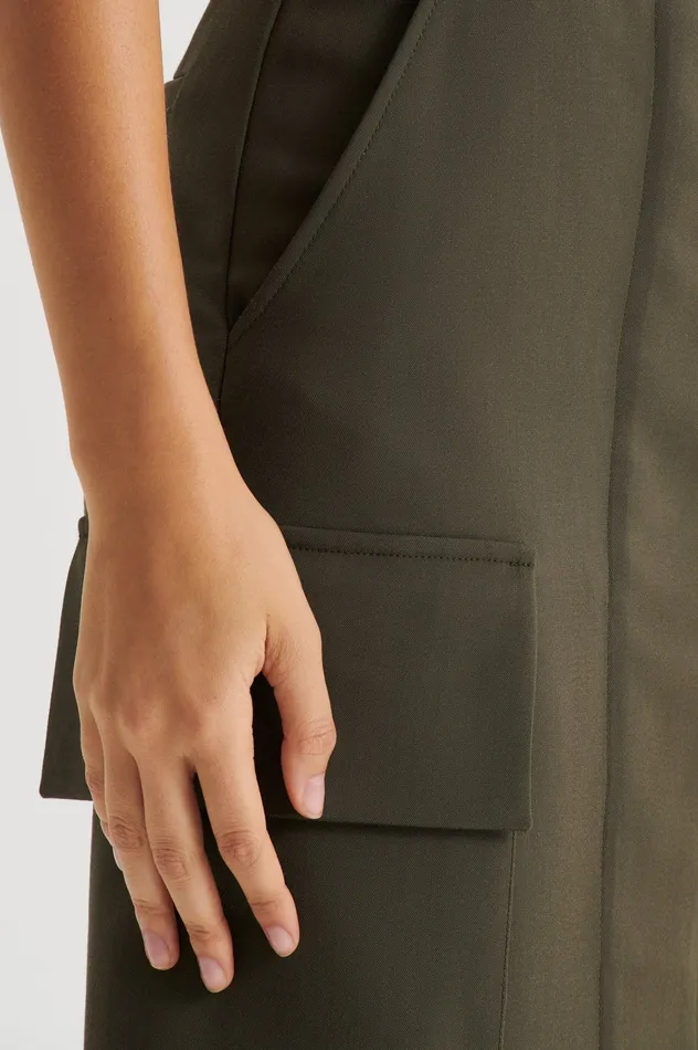 Scanlan Theodore Skirts Women TAILORED PATCH POCKET SKIRT JUNGLE Scanlan Theodore Skirts Women TAILORED PATCH POCKET SKIRT JUNGLE