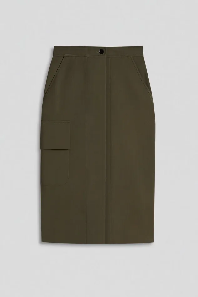 Scanlan Theodore Skirts Women TAILORED PATCH POCKET SKIRT JUNGLE Scanlan Theodore Skirts Women TAILORED PATCH POCKET SKIRT JUNGLE