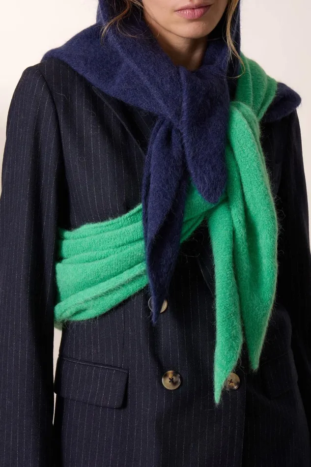 Scarves and Beanies Women Leon and Harper Magic Pln Scarf Green