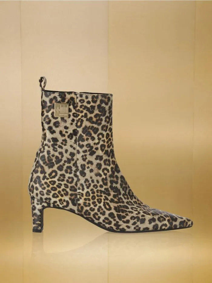 Schuhe Damen Marc Cain ZipBootie Aus Leder Granola