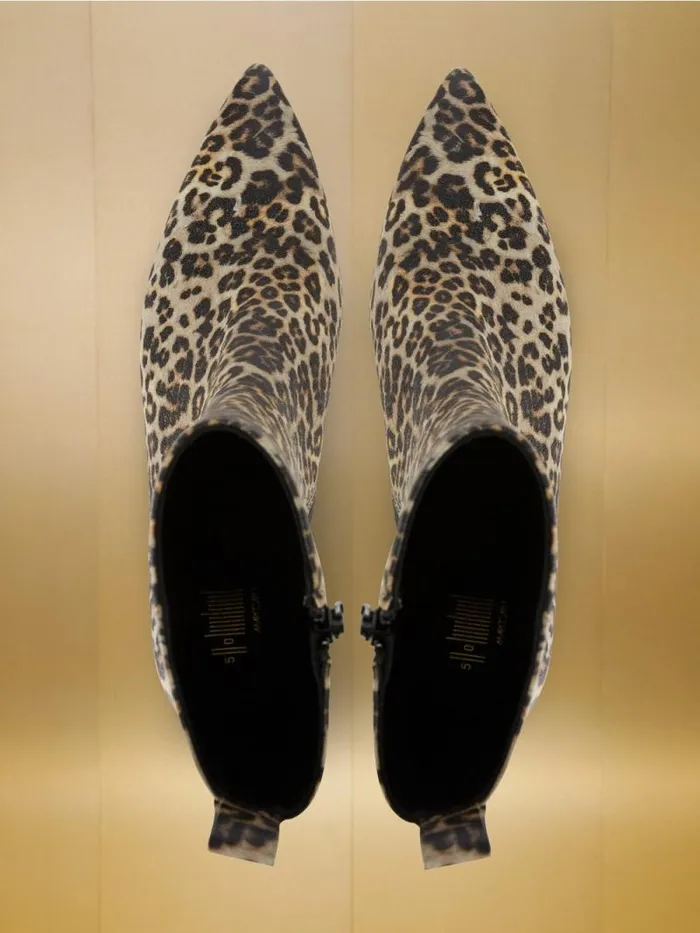 Schuhe Damen Marc Cain ZipBootie Aus Leder Granola
