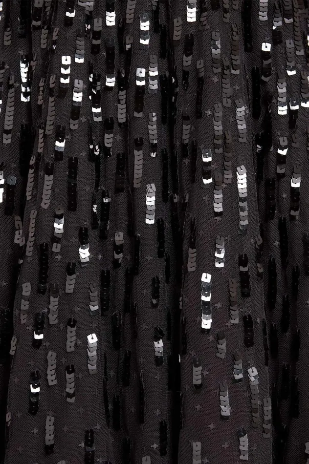 Sequin Dash Long Sleeve Gown Black Women Needle and Thread Dresses