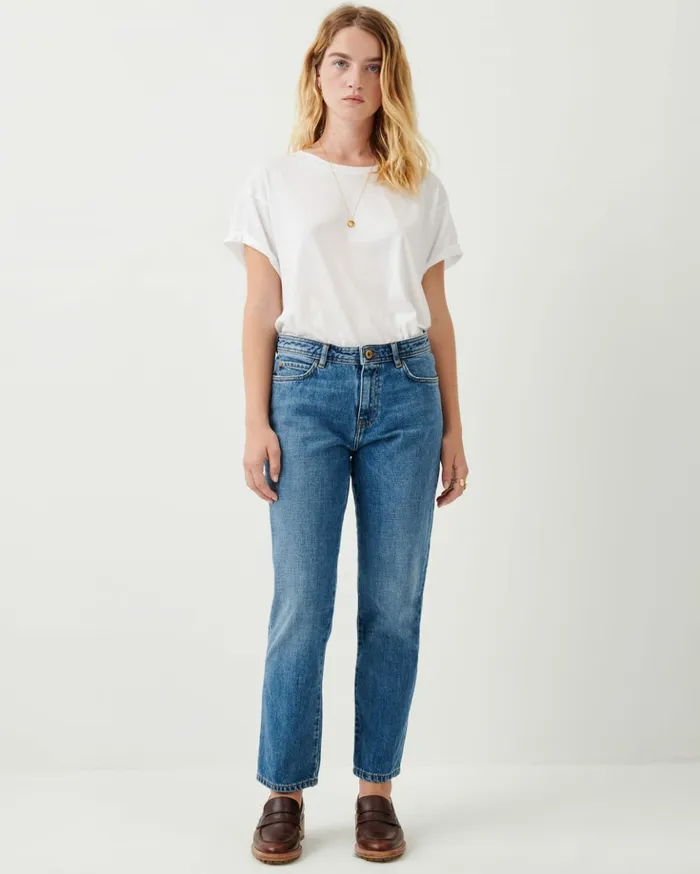 Sessn Womens Denim Santi dad o Vintage Blue Casaul