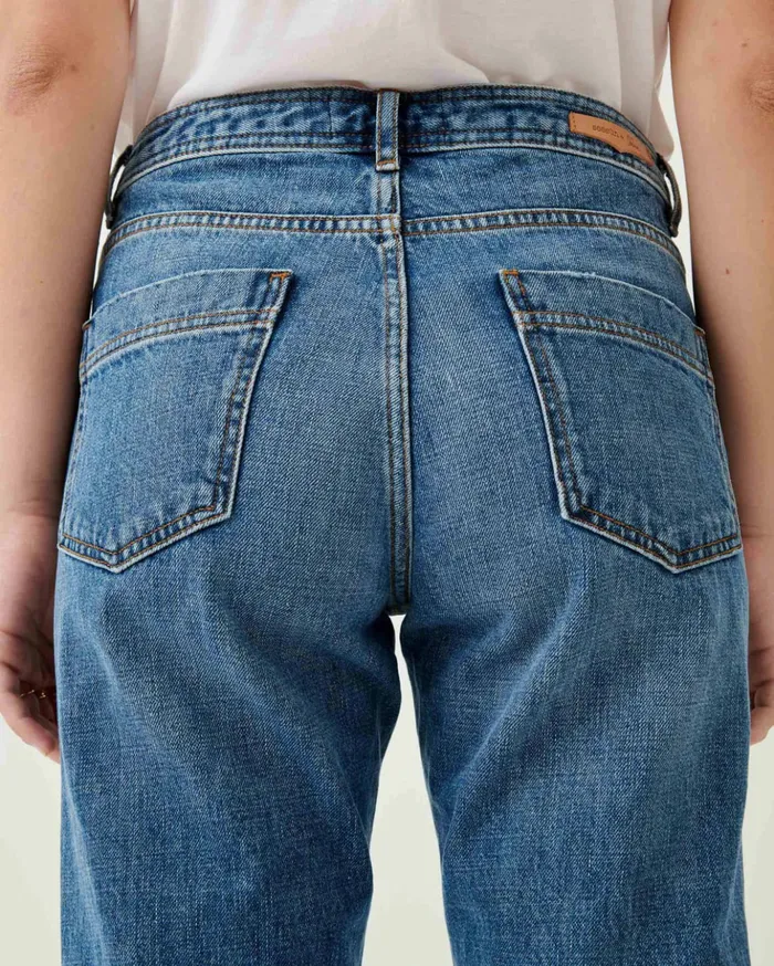 Sessn Womens Denim Santi dad o Vintage Blue Casaul