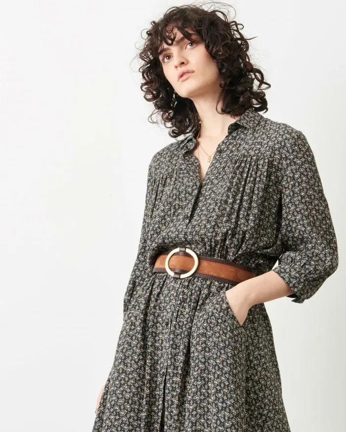 Sessn Womens Dresses Jeannette Coffee Blue Orozco