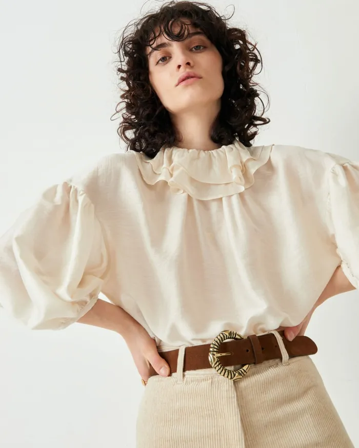 Sessn Womens Shirts And Blouses Bloem Antic White For Sale