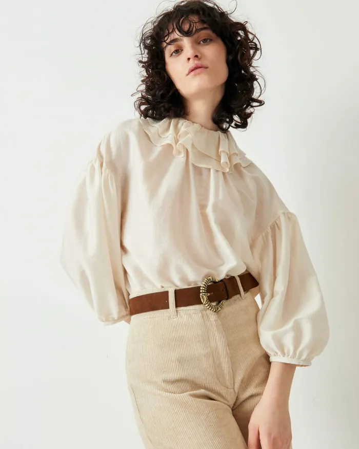 Sessn Womens Shirts And Blouses Bloem Antic White For Sale
