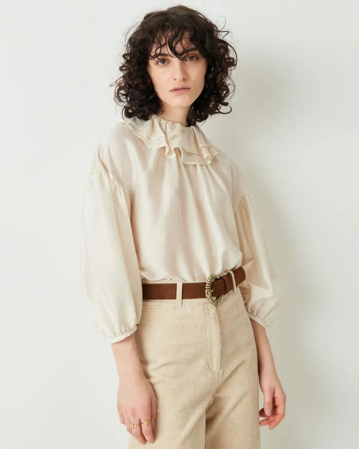Sessn Womens Shirts And Blouses Bloem Antic White For Sale
