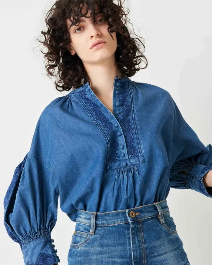 Sessn Womens Shirts And Blouses Mahesha Denim On Sale