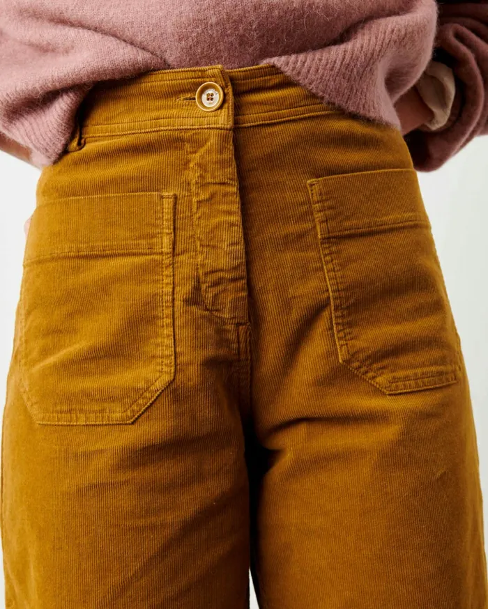 Sessn Womens Trousers Hudson street Honey Gold