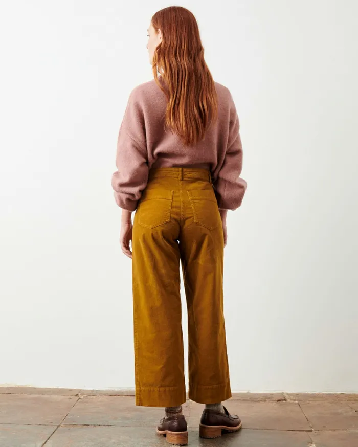 Sessn Womens Trousers Hudson street Honey Gold