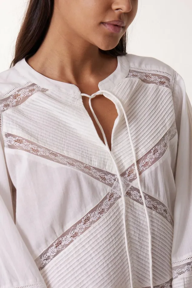 Shirts and Blouses Women Leon and Harper Cecil Lace Blouse Off White