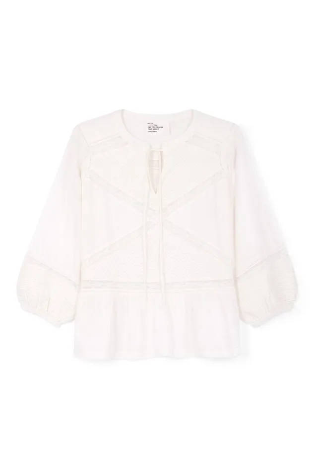 Shirts and Blouses Women Leon and Harper Cecil Lace Blouse Off White