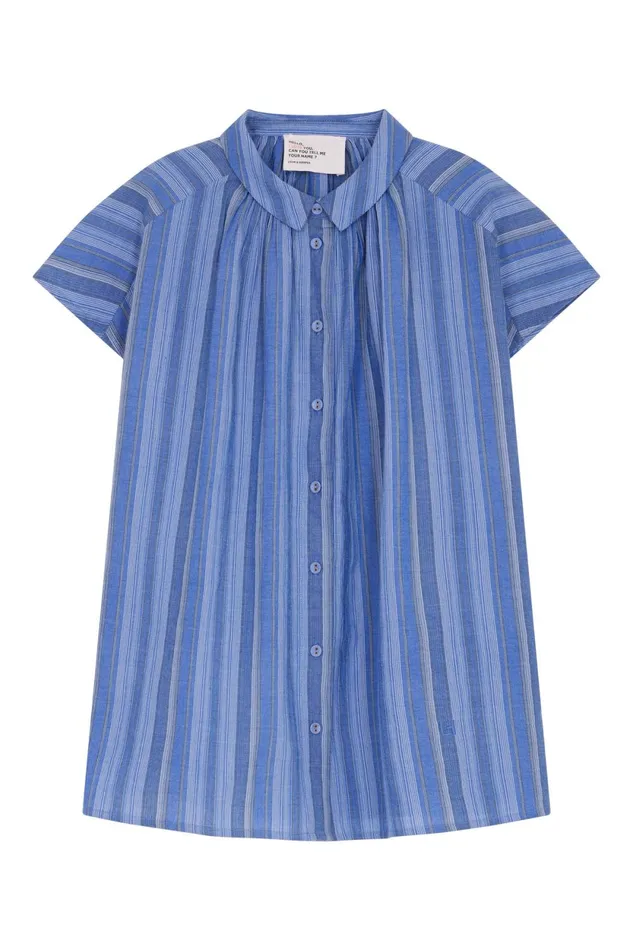 Shirts and Blouses Women Leon and Harper Chemise Cotta Strght Blue
