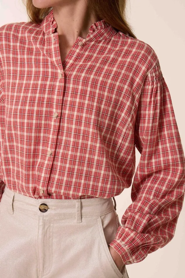 Shirts and Blouses Women Leon and Harper Chiara Multi Shirt Red