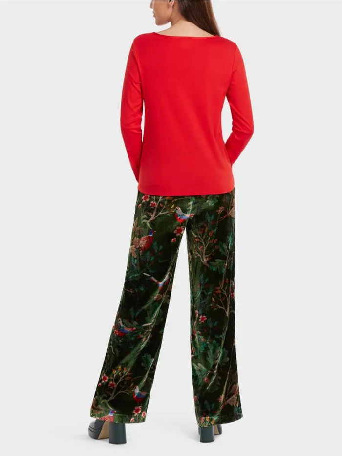 Shirts and Tops Damen Marc Cain Elegantes Longsleeve Bright Fire Red