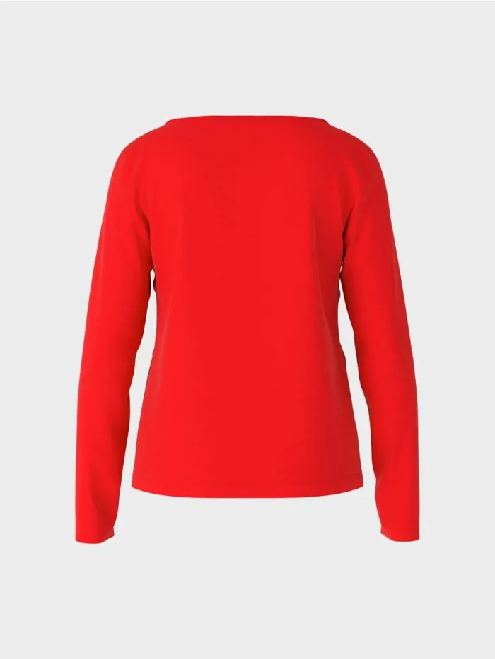 Shirts and Tops Damen Marc Cain Elegantes Longsleeve Bright Fire Red
