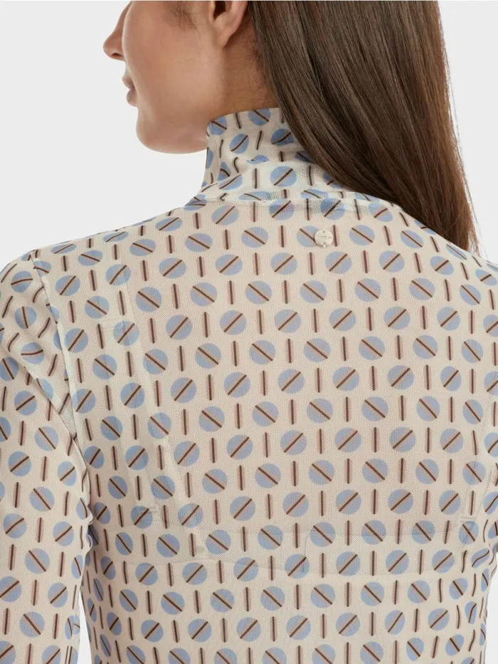 Shirts and Tops Damen Marc Cain Figurnahes Rollkragen TShirt Dark Cream