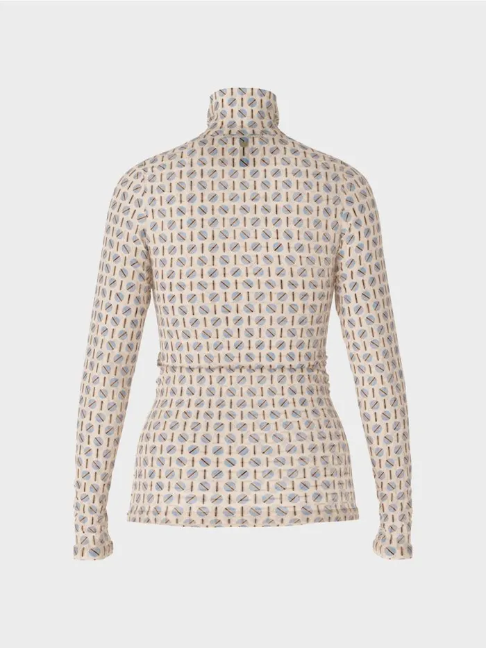 Shirts and Tops Damen Marc Cain Figurnahes Rollkragen TShirt Dark Cream