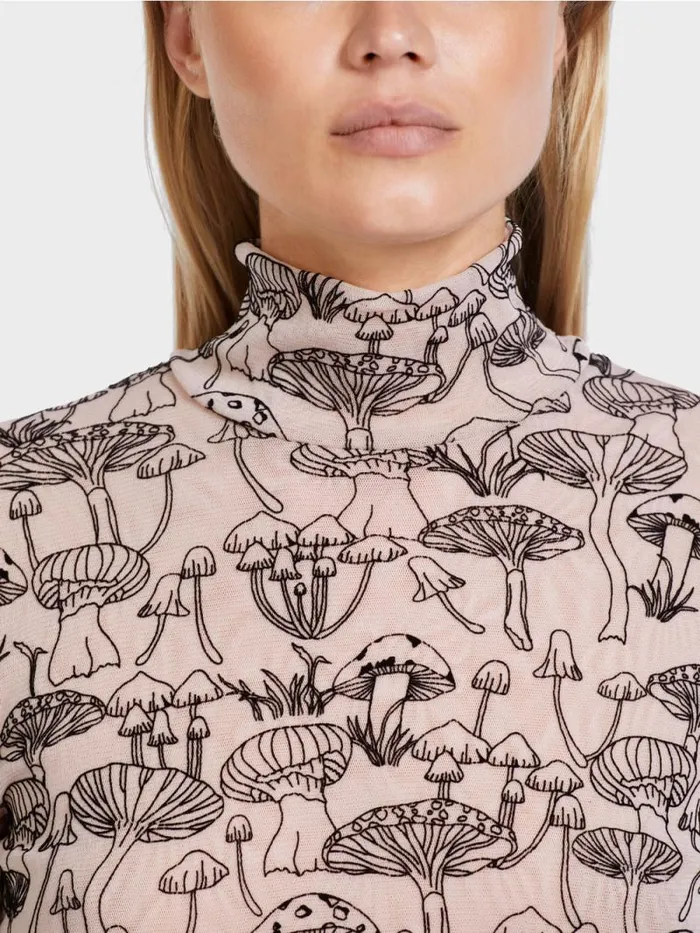Shirts and Tops Damen Marc Cain Hochgeschlossenes Longsleeve 8211 Bedruckt Soft Blossom