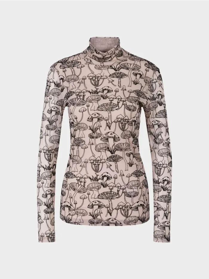 Shirts and Tops Damen Marc Cain Hochgeschlossenes Longsleeve 8211 Bedruckt Soft Blossom