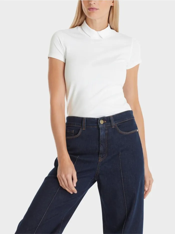 Shirts and Tops Damen Marc Cain Hochgeschlossenes TShirt White