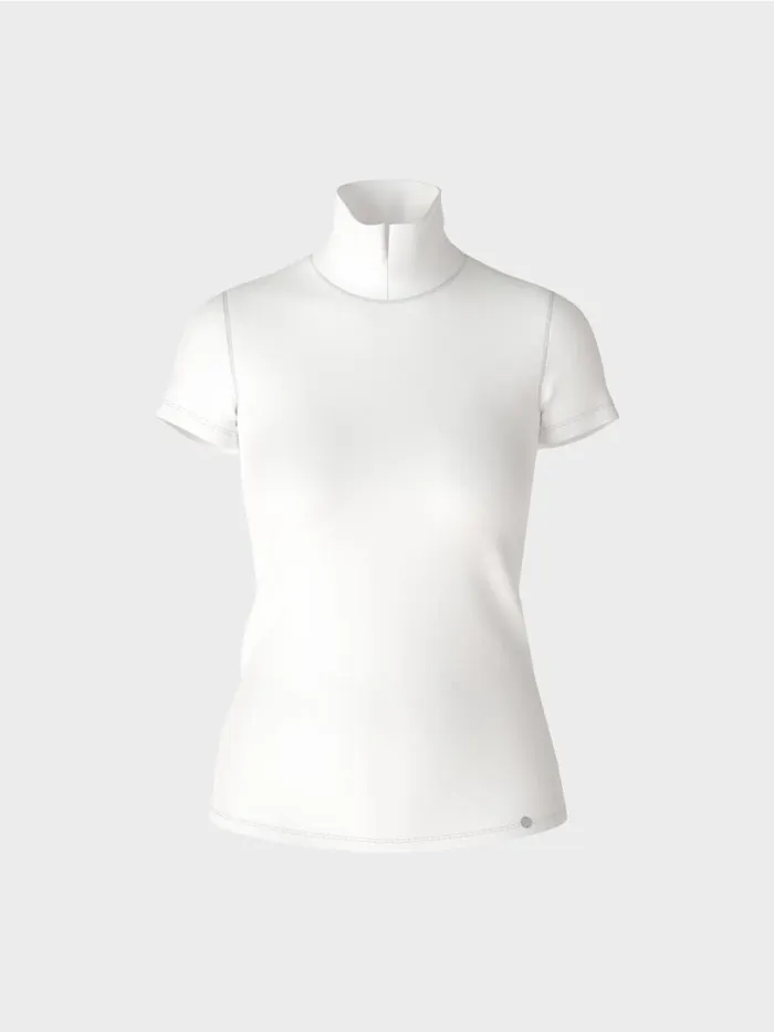 Shirts and Tops Damen Marc Cain Hochgeschlossenes TShirt White