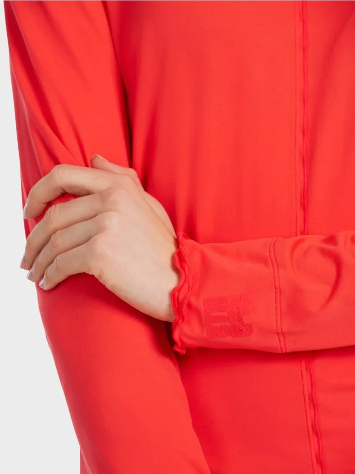 Shirts and Tops Damen Marc Cain LangarmShirt Mit Stehkragen Campari