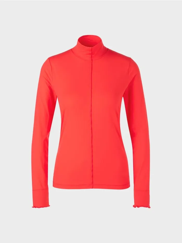 Shirts and Tops Damen Marc Cain LangarmShirt Mit Stehkragen Campari