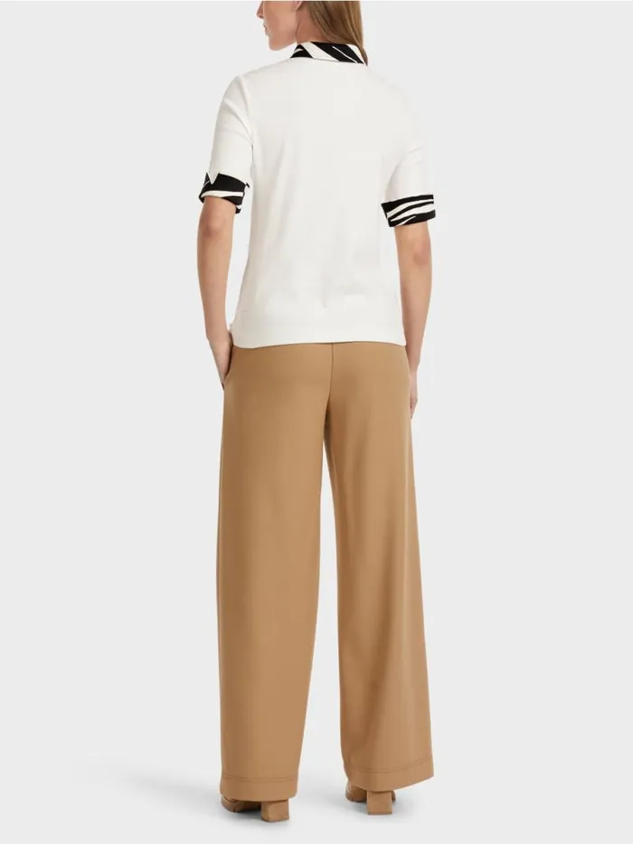 Shirts and Tops Damen Marc Cain PoloShirt Mit Zippverschluss Offwhite