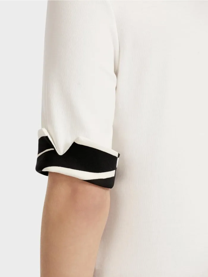 Shirts and Tops Damen Marc Cain PoloShirt Mit Zippverschluss Offwhite