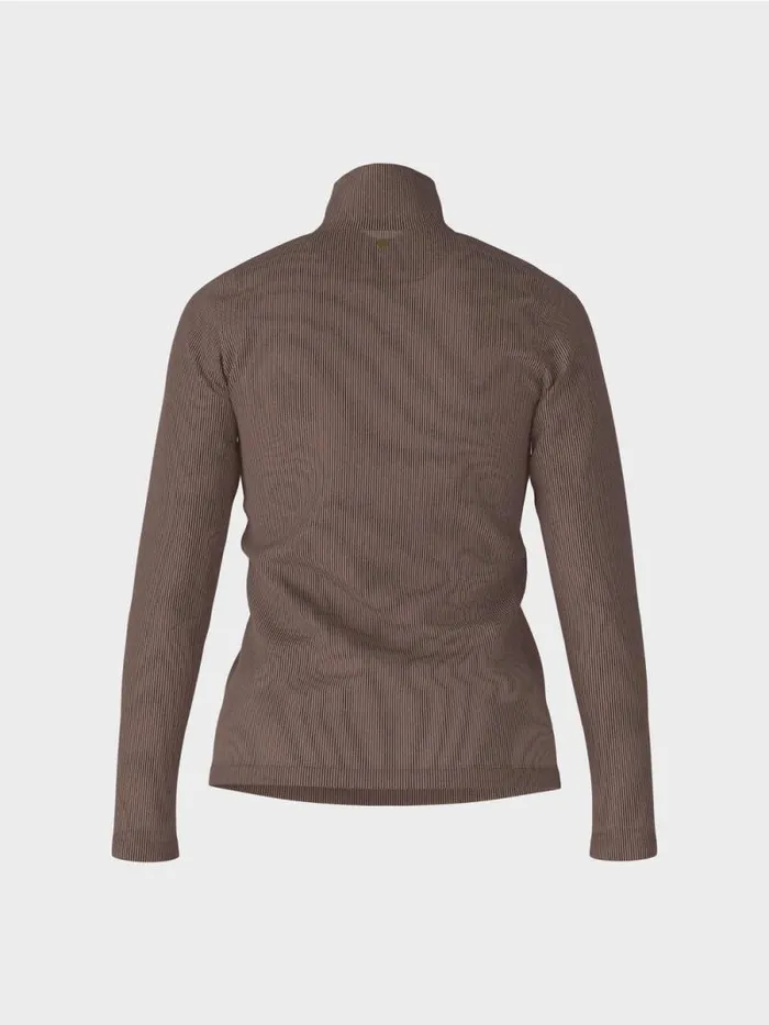 Shirts and Tops Damen Marc Cain TShirt Im RippenDesign Sandy Beige