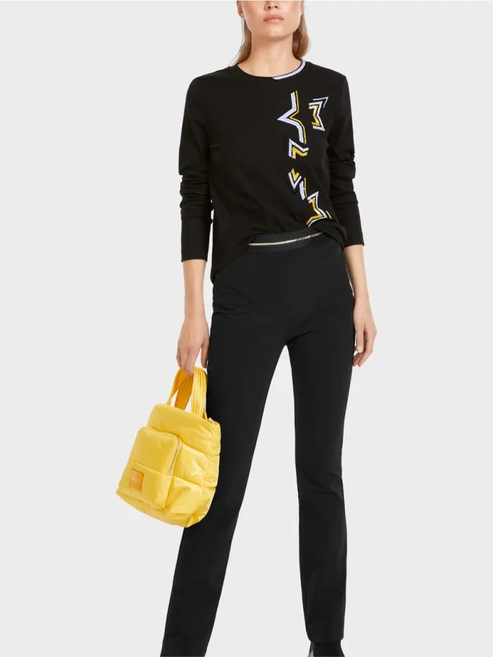 Shirts and Tops Damen Marc Cain TShirt Im SternenDessin Black