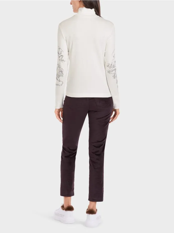 Shirts and Tops Damen Marc Cain TShirt Mit Bergmotiv Offwhite