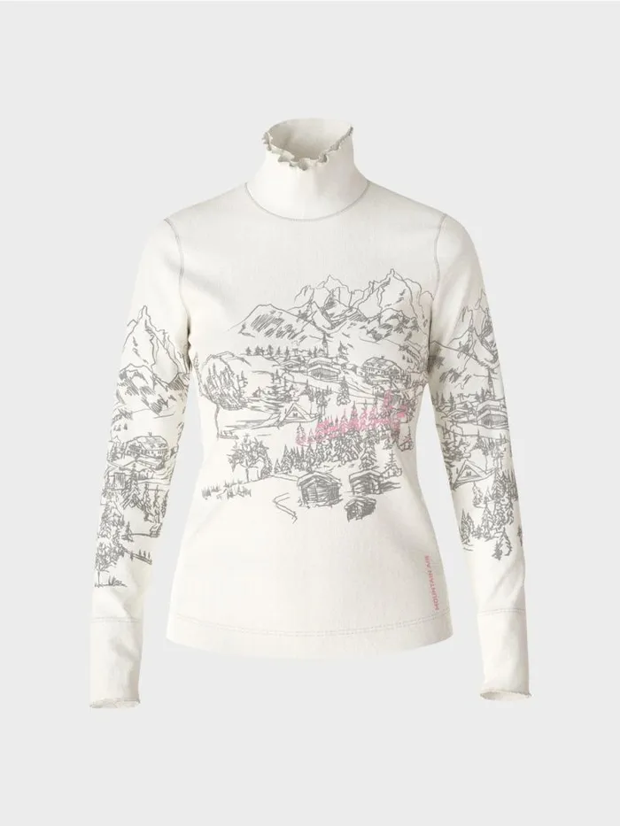 Shirts and Tops Damen Marc Cain TShirt Mit Bergmotiv Offwhite