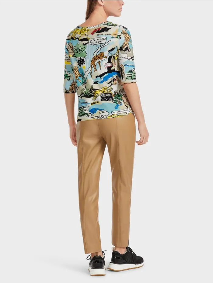 Shirts and Tops Damen Marc Cain TShirt Mit ComicPrint Deep Sea