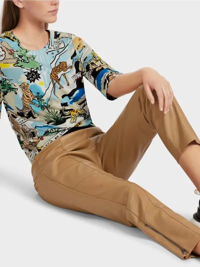 Shirts and Tops Damen Marc Cain TShirt Mit ComicPrint Deep Sea