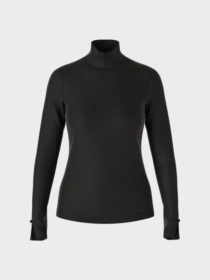 Shirts and Tops Damen Marc Cain TShirt Mit Geschlitztem Rollkragen Black