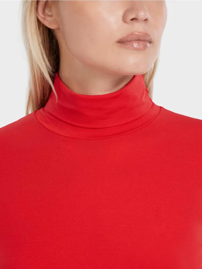 Shirts and Tops Damen Marc Cain TShirt Mit Rollkragen Bright Fire Red
