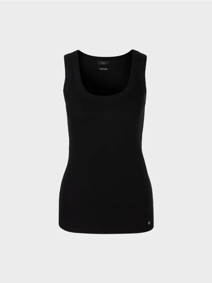 Shirts and Tops Damen Marc Cain Tanktop Aus Feinripp Black