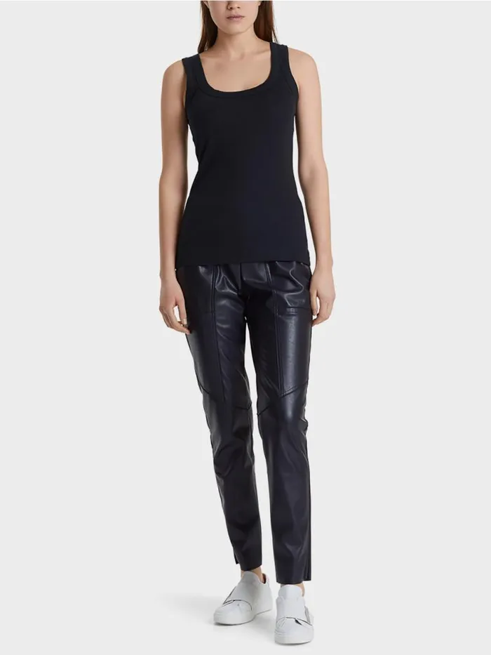 Shirts and Tops Damen Marc Cain Tanktop Aus Feinripp Midnight Blue